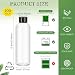 Dandat 100 Pcs Plastic Juice Bottles with Caps Clear Shot Bottles Bulk Empty Reusable Clear Beverage Containers with Lids, Label, Pen for Milk, Drinking, Potion, Ginger Shots, Whiskey(4 oz)