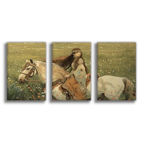 Poster déesse Epona sur toile de qualité supérieure pour salon raffiné