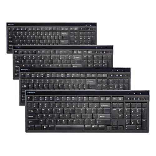 Image of Kensington Slim Type Wired Keyboard (K72357USA), Black (Pack of 4)
