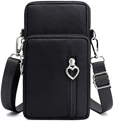 Women Crossbody Cell Phone Purse Wallet Case Wristband Armband Bag for Samsung Galaxy S23 Ultra S22 Ultra S21 Ultra Note 20 A14 A13 A03S A53 5G, iPhone 14 Pro Max, Moto G Stylus 2022 OnePlus (Black-L)