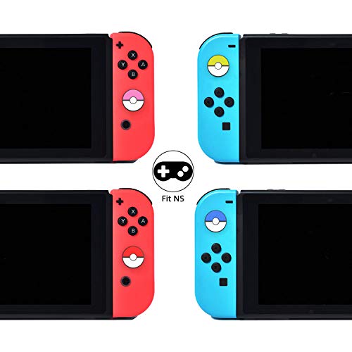 Ferkurn Switch Thumb Grip Caps for NS Joycon & Switch Lite, Switch Joystick Caps Analog Grips Button Caps Joy con Grip Cover Controller Skin Thumbstick Grips,Purple Red Blue Switch Caps