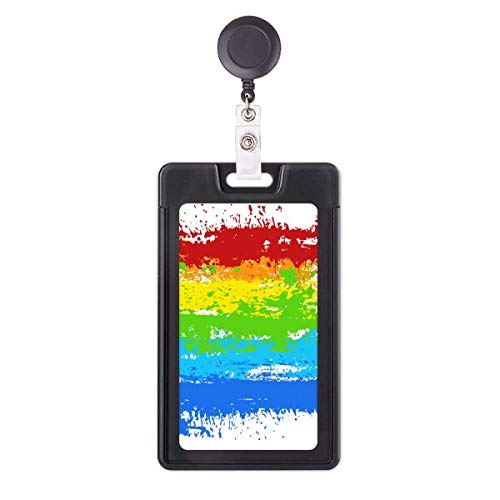 Étui rétractable LGBT Stippling avec enrouleur robuste pour badge