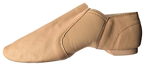 Danz Plus Slip On Leather Jazz Shoes Adult & Child (US 11 Adult, TAN)