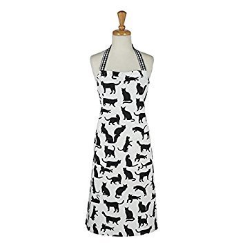 DII Design Imports Cat's Meow Dish Towel Set of 2 Black White