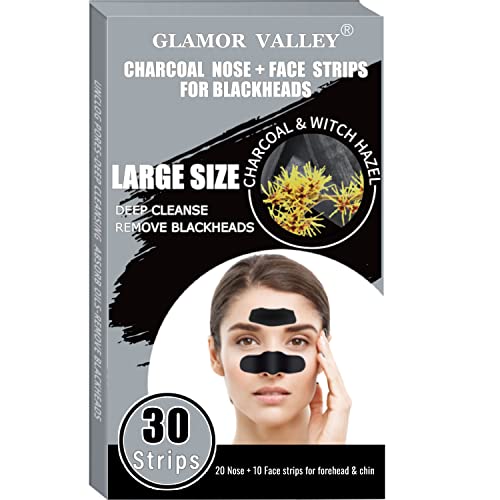 OverSize 3X Absorb Oil Blackhead Remover Strips Nose + Face Strips Charcoal Nose Pore Strips, Deep Cleansing Nose Strips for Blackheads