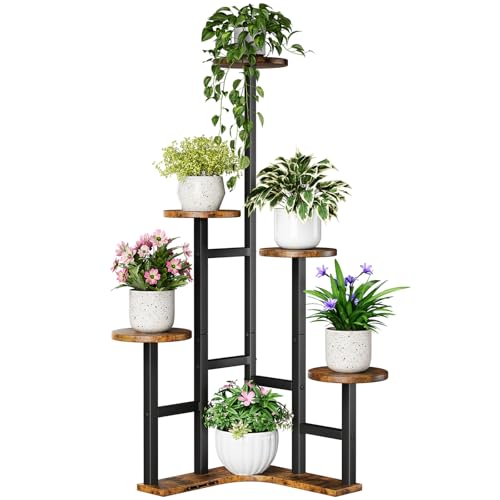 Image of Yzosvki Corner Plant Stand Indoor 6 Tiered Corner Plant Shelf
