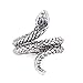 Produktbild Ruluti 1pc Schlange Geöffneter Ring Adjustable Punk Hip Hop Ring Männer Und Frauen Universal-Silber