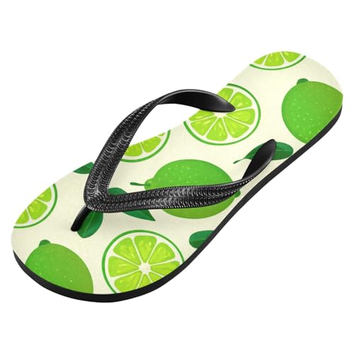 Sinestour Lime Leaf Green Flip Flops for Beach Thong Sandals Anti-slip Lightweight Flat Slippers for House Indoor Outdoor2