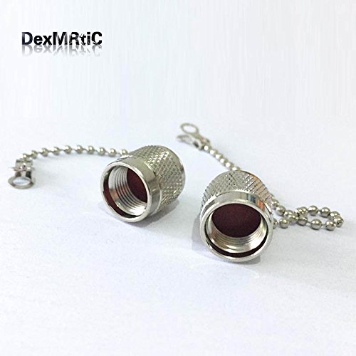 Shomy 2pcs RF TNC dust cap for TNC female connector straight with chain