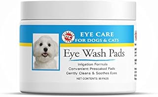 Miracle Care Eye Wash Pads For Dogs And Cats Made In USA, Soft Pet Wipes For Gently Cleaning Eyes, Sterile Cat and Dog Wipes Formulated To Remove Eye Debris, 90 Count