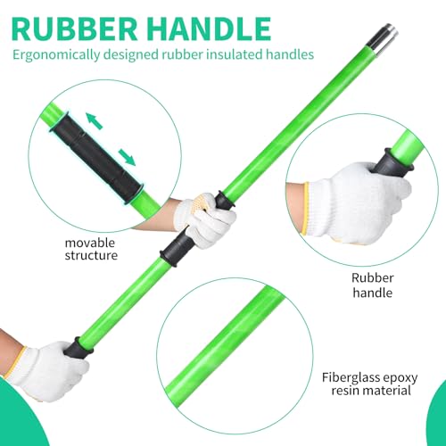 SWAWIS Astsäge mit Teleskopstiel 8M Hochentaster Astsäge Baumsäge Teleskop Hochentaster Manuell Einstellbare Länge Teleskopsäge mit Tragetasche, Schneidet Sauber und Schnell für Hohe Äste