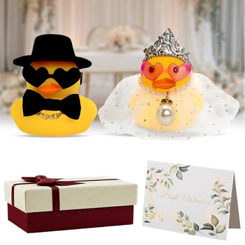 Patos de Goma de Boda, Regalo Boda para Novios Incluye un par de Patos y Tarjetas, para Recuerdos de Fiesta, Regalo de Novia y Novio, Decoraciones de Fiesta Patos de Goma de Boda, Regalo Boda para Novios Incluye un par de Patos y Tarjetas, para Recuerdos de Fiesta, Regalo de Novia y Novio, Decoraciones de Fiesta