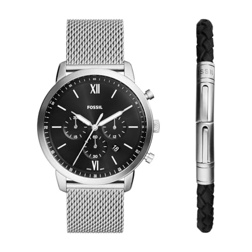 Fossil Reloj Analógico para Hombre de Cuarzo con Correa en Acero Inoxidable 4064092235920