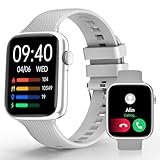 YoYoFit Fitness Health Tracker for Women Men, 1.85' HD Touch Screen Fitness Watch with 24/7 Heart Rate & Blood Pressure Monitoring, Sleep Tracking, Waterproof Activity Tracker Smart Watch(Grey)