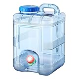 Generisch Wasserkanister Mit Hahn,Wassertank,Trinkwasserkanister mit Griff,Kanister Mit Zapfhahn Und Schraubdeckel,Wasser Kanister Für Wandern Camping Picknick Wohnwagen,Campingbox(10L)