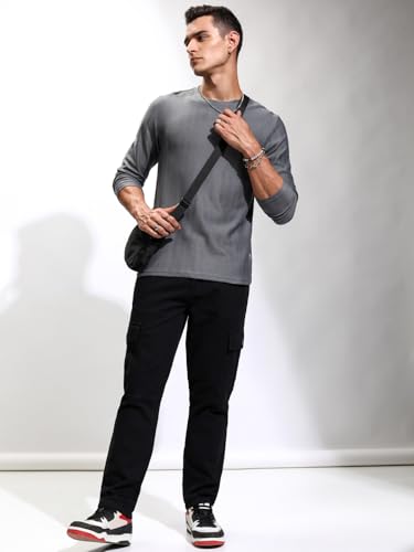 Image of Highlander Men's Straight Fit | Cargo Trousers | Classic & Functional | Multiple Pockets | Everyday Comfort | Trouser for Men | Men Trousers