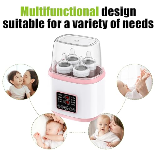 Calentador de biberones 8 en 1, esterilizador para biberones, calentador rápido de biberones, calentador de biberones para bebés, calentador rápido de alimentos para bebés y descongelación con - imagen 7