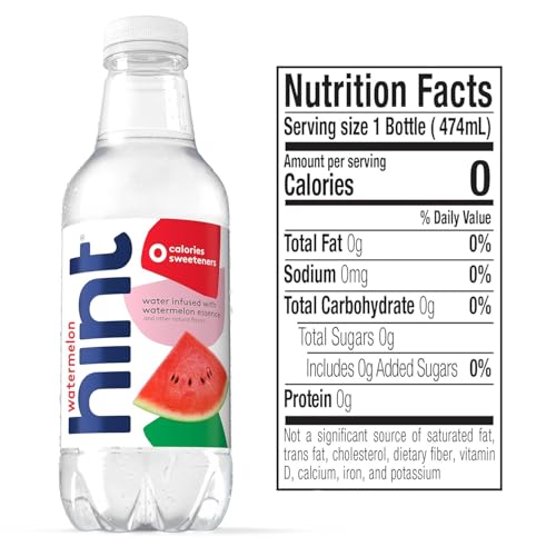 Image of Hint Fruit-Infused Bottled Water, Best Sellers Variety Pack - Sugar Free Flavored Water with Zero Calories, Natural Fruit Essences, and No Artificial Sweeteners - 16 Fl Oz (Pack of 24)