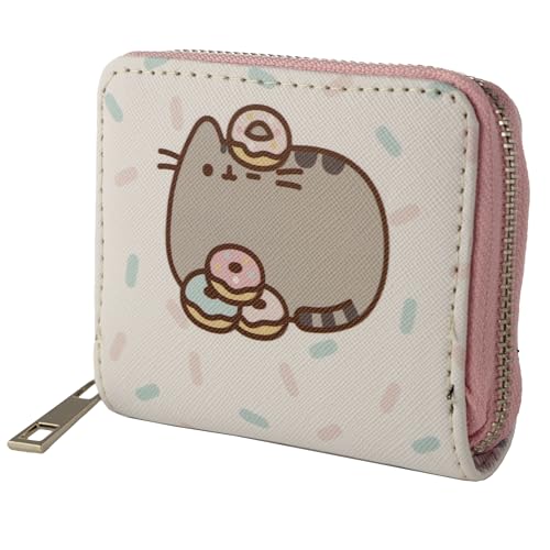 Pusheen Foodie Cat Zip Around Small Wallet Purse - Ladies Women's Womens Slim Purses Wallets Wallet for Women - Coin Pouch Purse Men - Card Holder with Zip - Small Cash Wallet Bag Bags UK,2