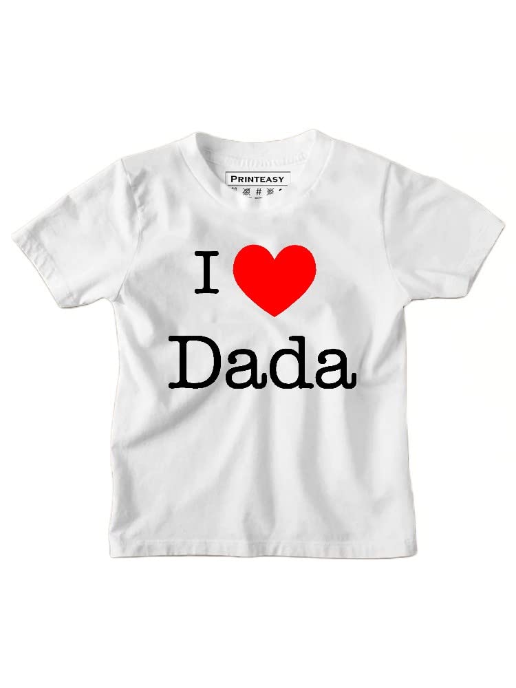PrintEasy� I Love My Dada Cotton Roundneck Short Sleeves Unisex Kids T-Shirts for Boys & Girls-image-48