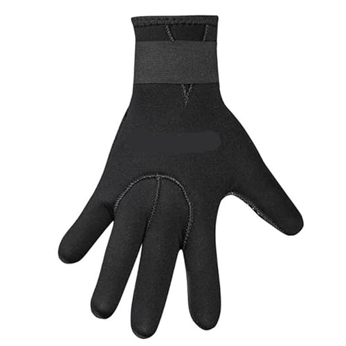 Neopren Handschuhe,Neopren Handschuhe Herren 3 mm Neopren-Tauchhandschuhe, rutschfeste, verschleißfeste Schnorchelhandschuhe, Thermo-Schwimmhandschuhe (Color : Black, Size : Large)