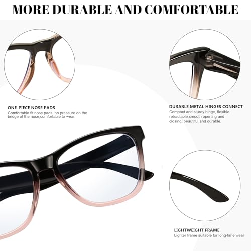 Image of Retro Blue Light Blocking Glasses for Women Men Classic Style Computer TV Eyeglasses Anti Eyestrain