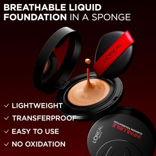 Image of L'Oreal Paris Infallible Cushion Foundation, 24Hr Full Coverage, Glass-skin finish, No Oxidation, Shade 257, 11g