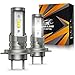 Pulilang Ampoule H7 LED, CSP Chips 6500K Blanc Extrêmement Lumineuses, Ampoules H7 LED Phares Pour Voiture IP67 Etanche, Ampoules Auto de Rechange pour Lampes Halogènes et Kit Xenon 2 Ampoules