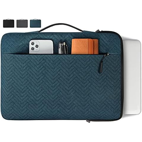 Laptop Sleeve 15.6 inch Laptop Case Waterproof Handle Laptop Bag Protective Business Computer Carrying Bag Compatible with 15-15.6 Inch Laptop/Chromebook/Notebook, Navy Cover