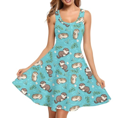 Upetstory Mommy and Me Dresses Casual Family Outfits Summer Matching Dress2