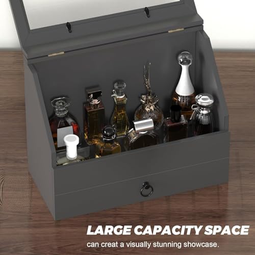 Soporte de colonia a prueba de caídas HoldOneLight con amplio cajón de madera espacioso 4