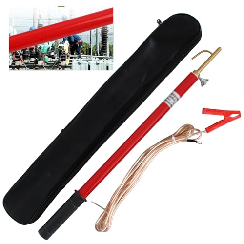 Pértiga de descarga for líneas aéreas de alta tensión con resistencia directa, varilla de descarga telescópica de 3,3/4,9/6,6/9,8 pies, pértiga aislada.(10KV)