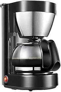 HYCy XIKUO Moulin à café entièrement Automatique Produits Cafetière 6 Tasses, cafetière programmable avec Carafe en Verre, Machine à café Goutte à Goutte en Acier Inoxydable avec cafeti