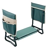 Garden Kneeler and Seat - 2-in-1 Foldable Garden Kneeling Pad and Stool with...