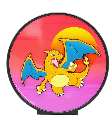 TRKNOFUN POKÉMON-Décoration Lumineuse DRACAUFEU SUNSET- 20 cm -USB-C