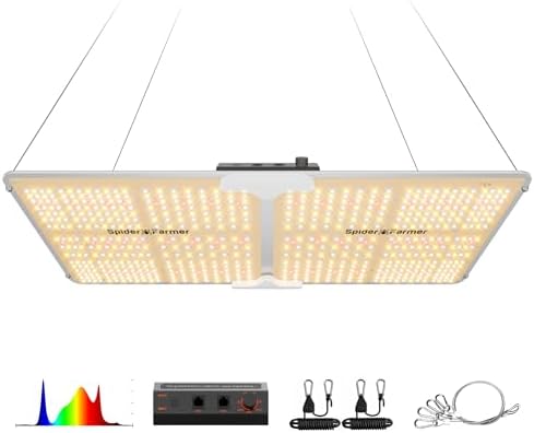 Spider Farmer SF2000 200W LED Grow Light for Indoor Plants, Upgra...