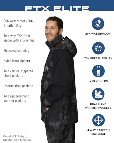 FROGG TOGGS Mens Ftx Elite Ultra Performance Waterproof Angler Fishing Rain Jacket2