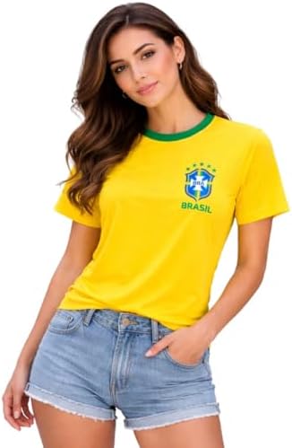 Camiseta Dry Feminina Brasil Seleção Brasileira Gola Redonda Esta...