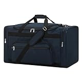 75L Sporttasche Reisetasche Fitness Tasche mit Schultergurt Wochenendtasche für Herren (Marineblau, 75L)