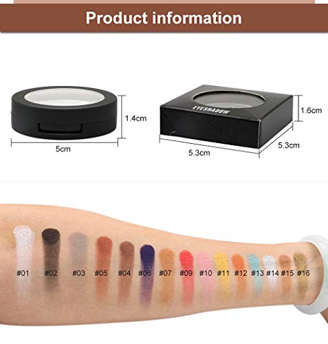 Ismine Single Eyeshadow Powder Palette Shimmer Pearl White, High Pigment, Longwear Single White Eye Makeup For Day & Night (#01) #TOP6