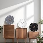 Mosewa 8 White Minimalist Wooden Clock