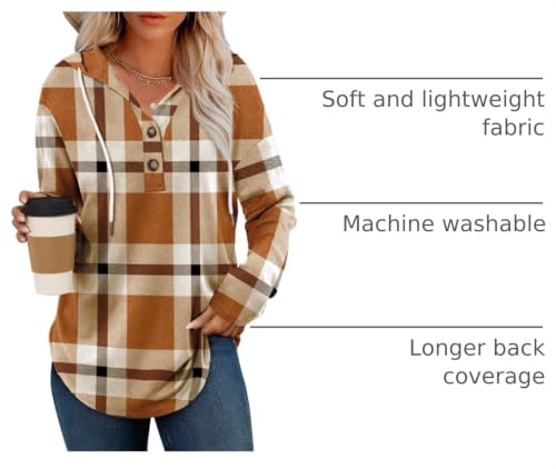 Womens Tops Fall Trendy 2026 Hoodies for Women Halloween Sweatshirt Brown M - image 4