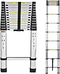 Telescopic Ladder,16.5 FT Aluminum Telescoping Ladder with Non-Slip Feet,Portable Extension Ladder Adjustable Lightweight Folding Ladder for Home or RV Work,330lb Capacity