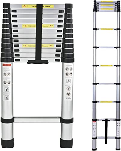 Telescopic Ladder,16.5 FT Aluminum Telescoping Ladder with Non-Slip Feet,Portable Extension Ladder...