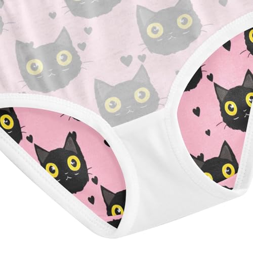 Toddler Girls Underwear 2t Cotton Cute Panties Girl Animals Underpants Briefs Cute Black Cats Pink 5