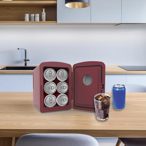 Frigidaire 9 can/6l mini personal fridge cooler Crocodile finish door-W: 7.08" x L: 11.81" X H: 10.04 (Red) - image 9