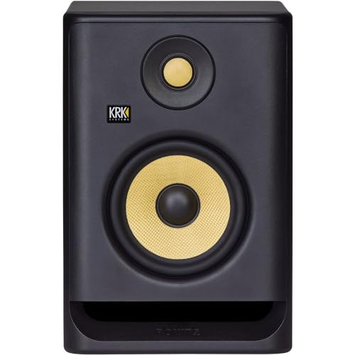 KRK ROKIT 5 G4 5″ Pair – Studio Monitor Stand (2) – Foam Pads – XLR Cables (2) – 1/4 Cables (2) – Tascam TH02