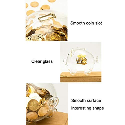 cofrinho Vidro porco caixa de dinheiro novidades educativas crianças transparentes cofrinho grande p