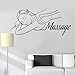 Massage Beauté Fille Lettrage Citations Stickers Muraux Pour Spa Salon Décor Vinyle Stickers Muraux Beauté Salon Autocollant Muraux 90 * 42 Cm