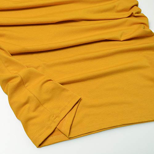 Bhome Maternity Dress Flying Sleeve Casual Pregnancy Summer Dresses Yellow L #TOP4